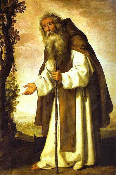 Francisco de Zurbaran Anthony Abbot by Zurbaran oil painting picture
